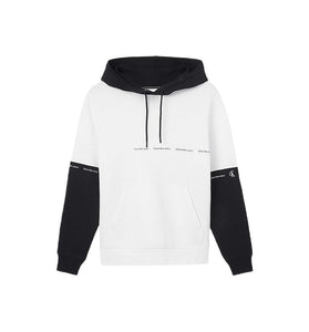 Sweat Blanc et Noir à Capuche