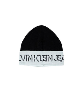 Bonnet Noir et Blanc en Laine